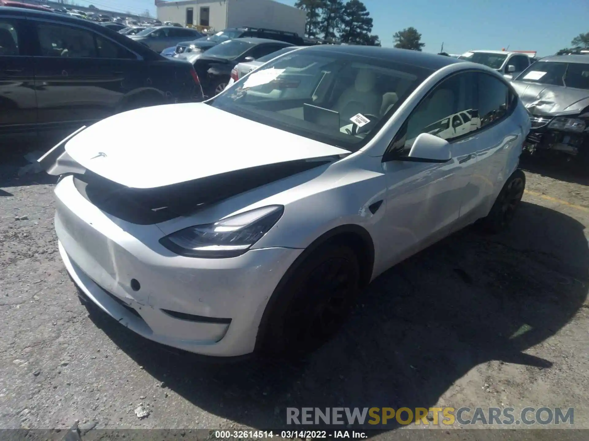 2 Photograph of a damaged car 5YJYGDEE4MF179483 TESLA MODEL Y 2021