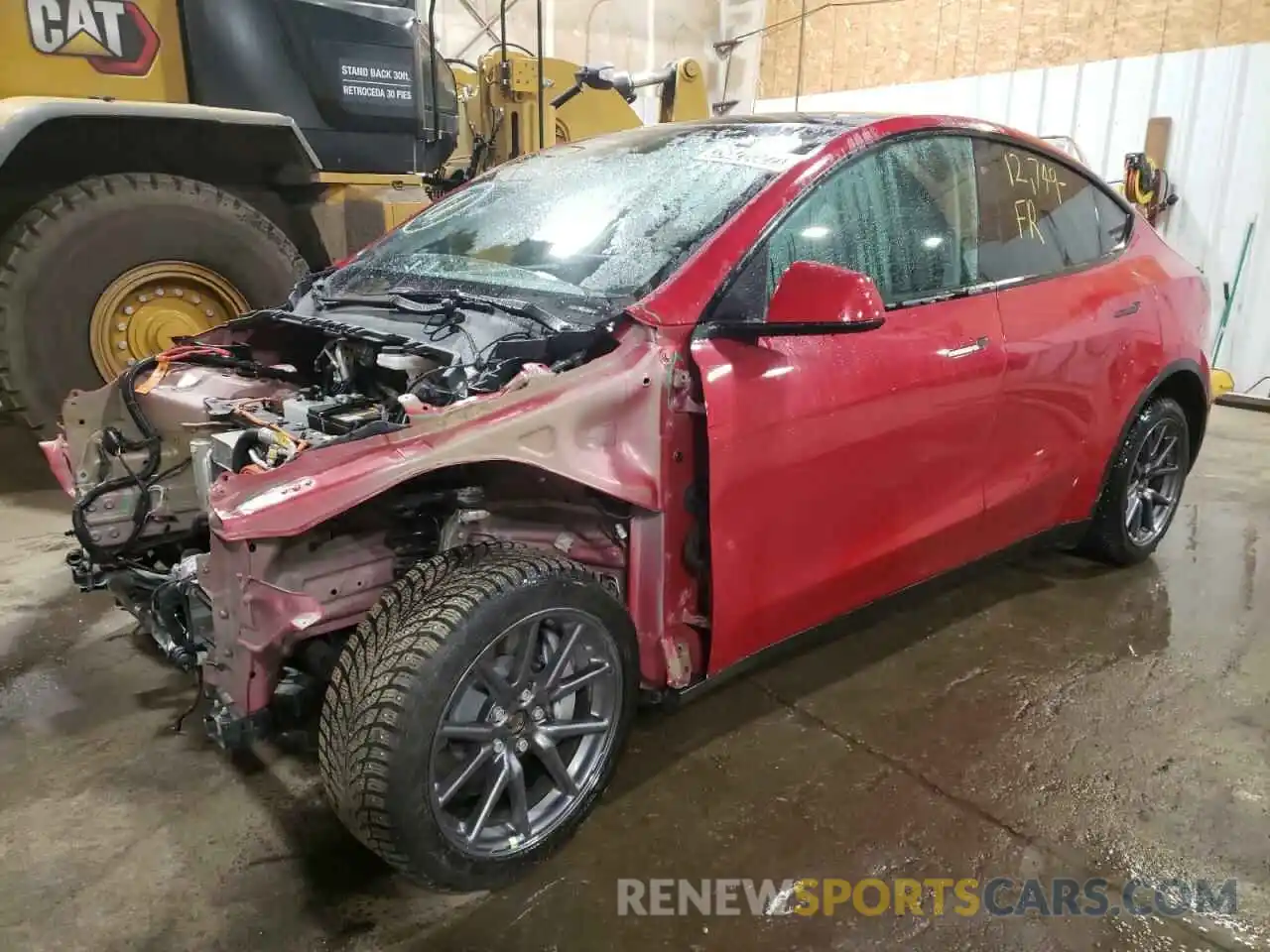 2 Photograph of a damaged car 5YJYGDEE4MF182349 TESLA MODEL Y 2021