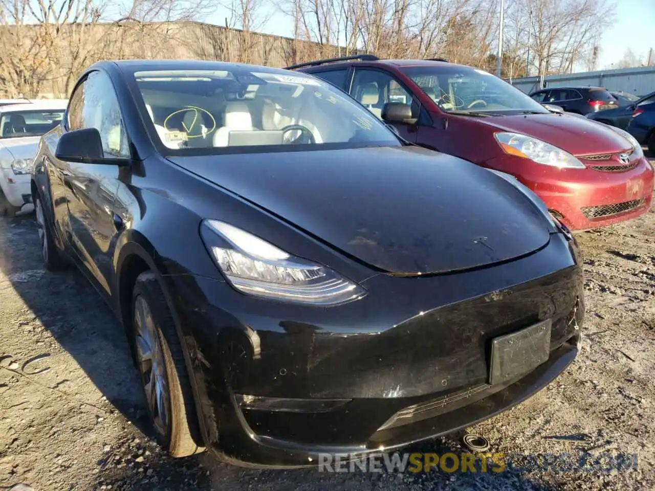 1 Фотография поврежденного автомобиля 5YJYGDEE4MF186787 TESLA MODEL Y 2021