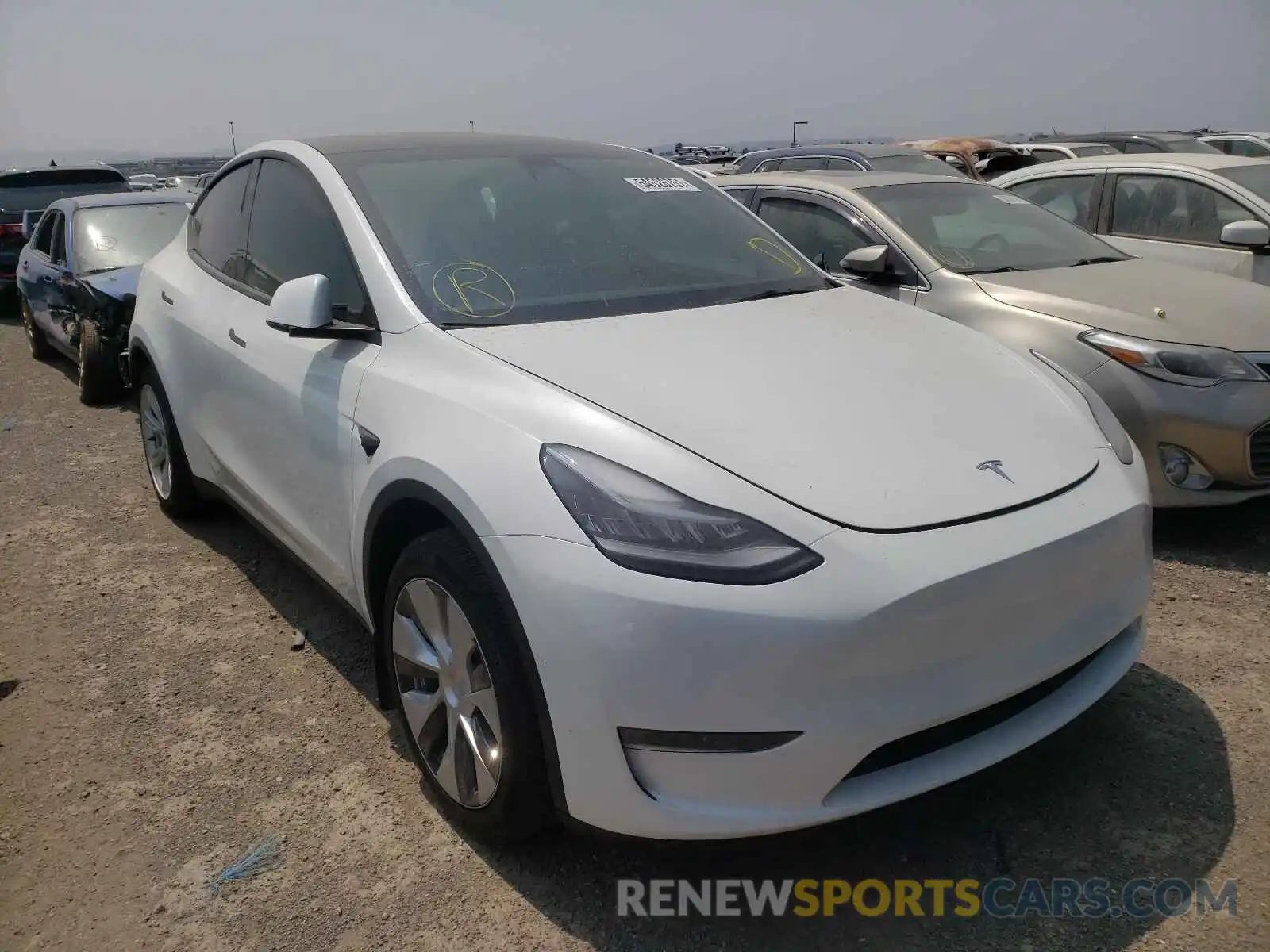 1 Photograph of a damaged car 5YJYGDEE4MF188779 TESLA MODEL Y 2021