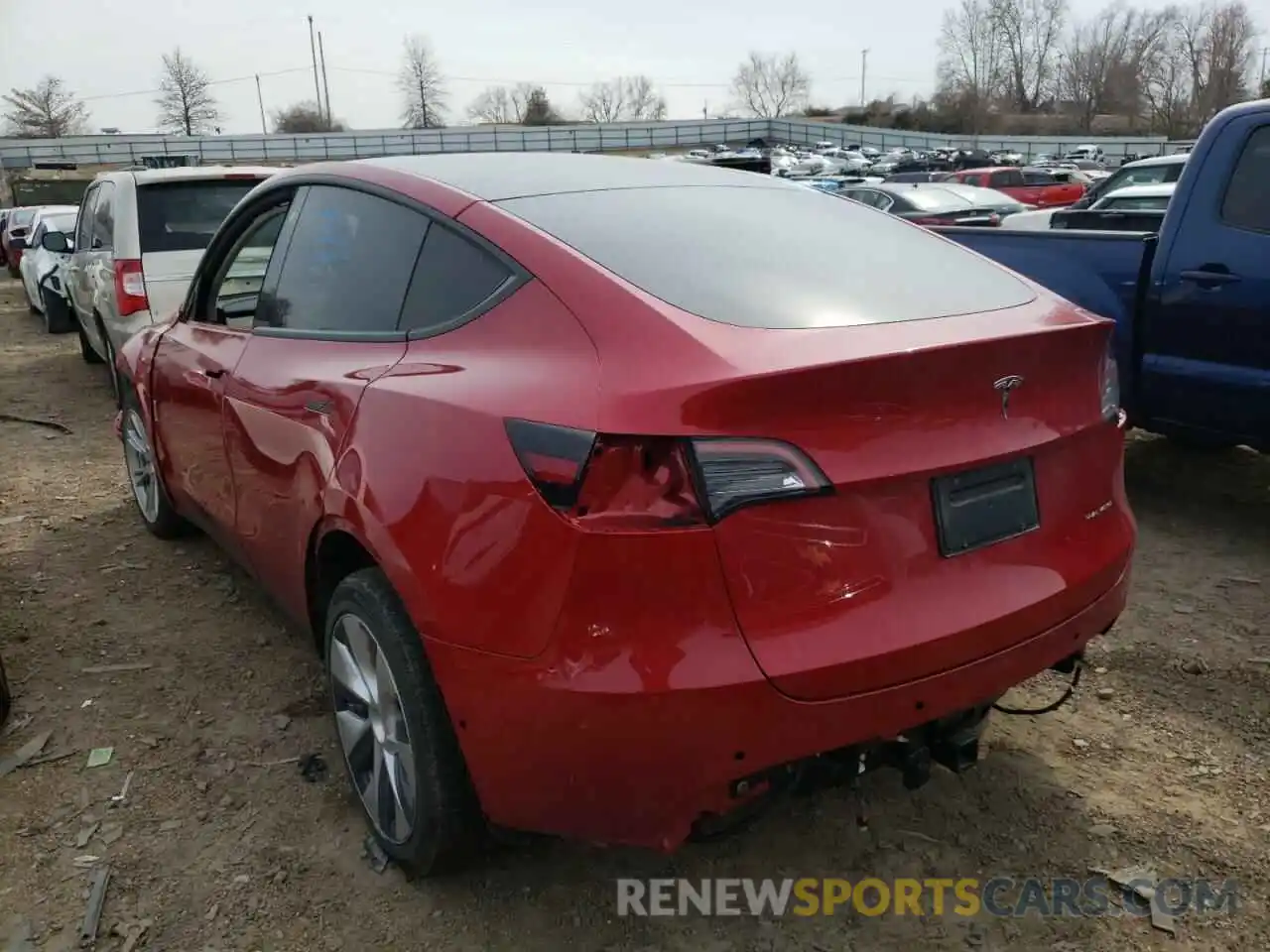 3 Photograph of a damaged car 5YJYGDEE4MF192038 TESLA MODEL Y 2021