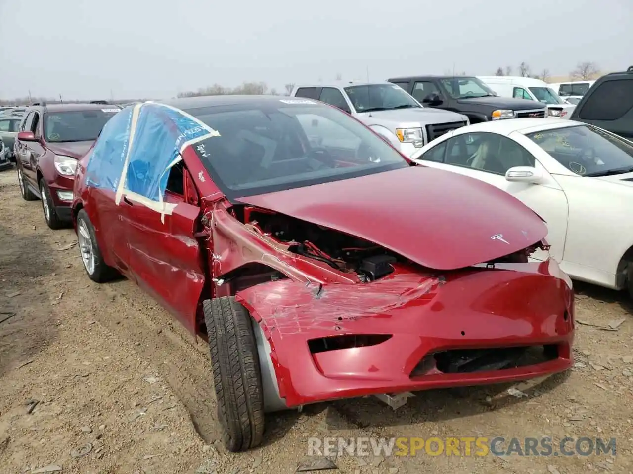 9 Photograph of a damaged car 5YJYGDEE4MF192038 TESLA MODEL Y 2021