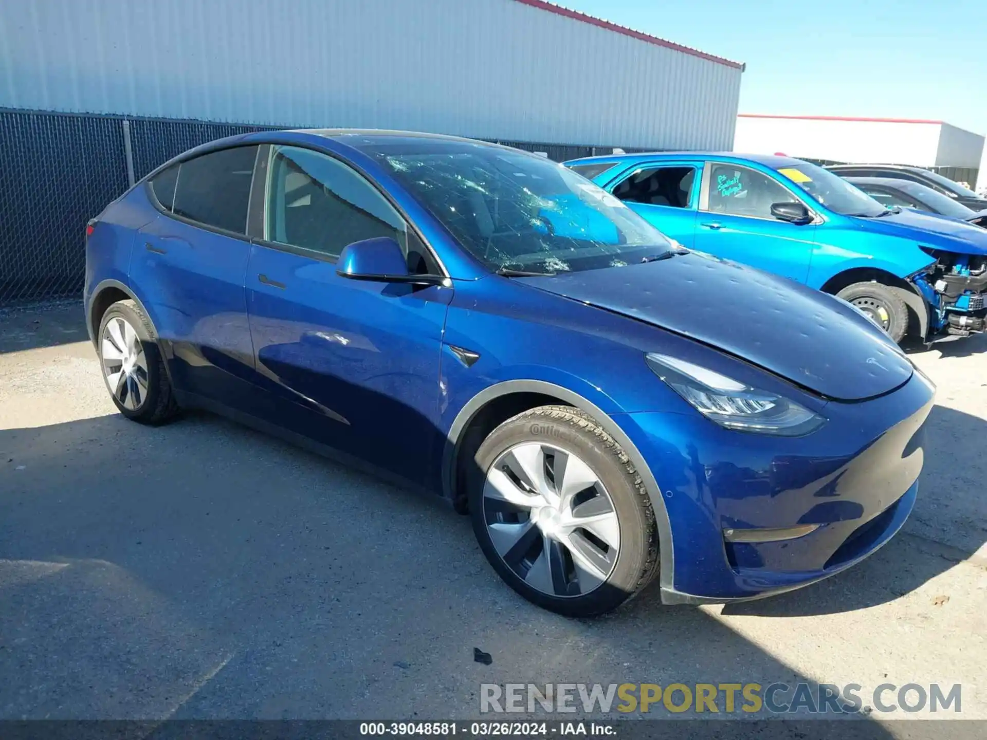 1 Photograph of a damaged car 5YJYGDEE4MF196719 TESLA MODEL Y 2021