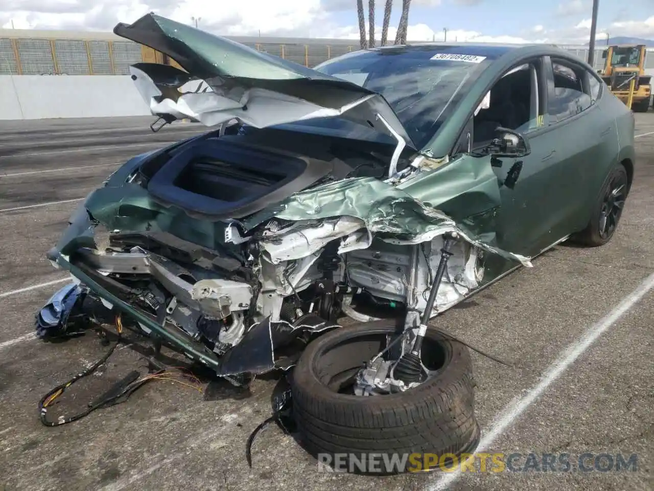 2 Photograph of a damaged car 5YJYGDEE4MF213339 TESLA MODEL Y 2021