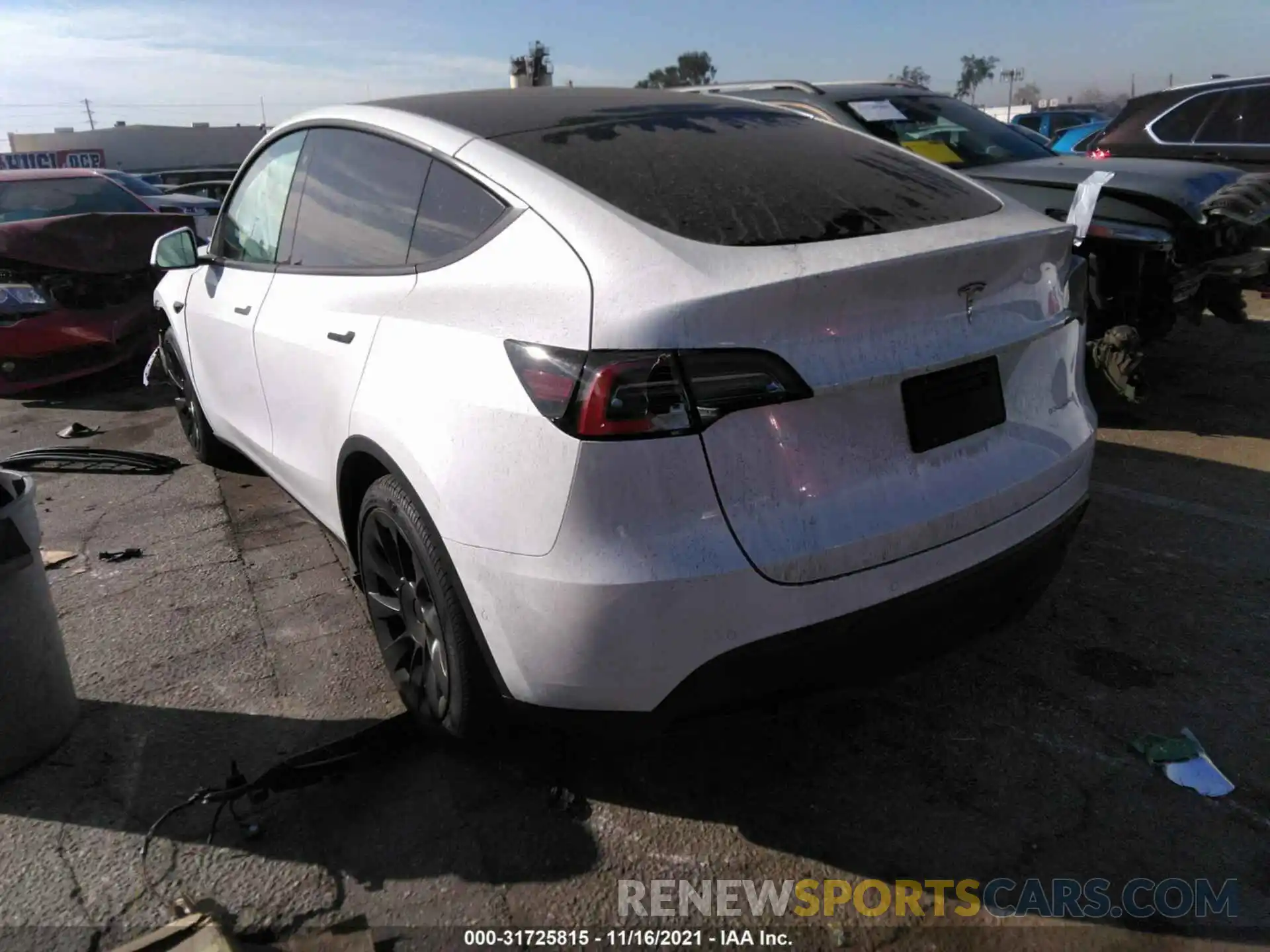 3 Фотография поврежденного автомобиля 5YJYGDEE4MF213793 TESLA MODEL Y 2021