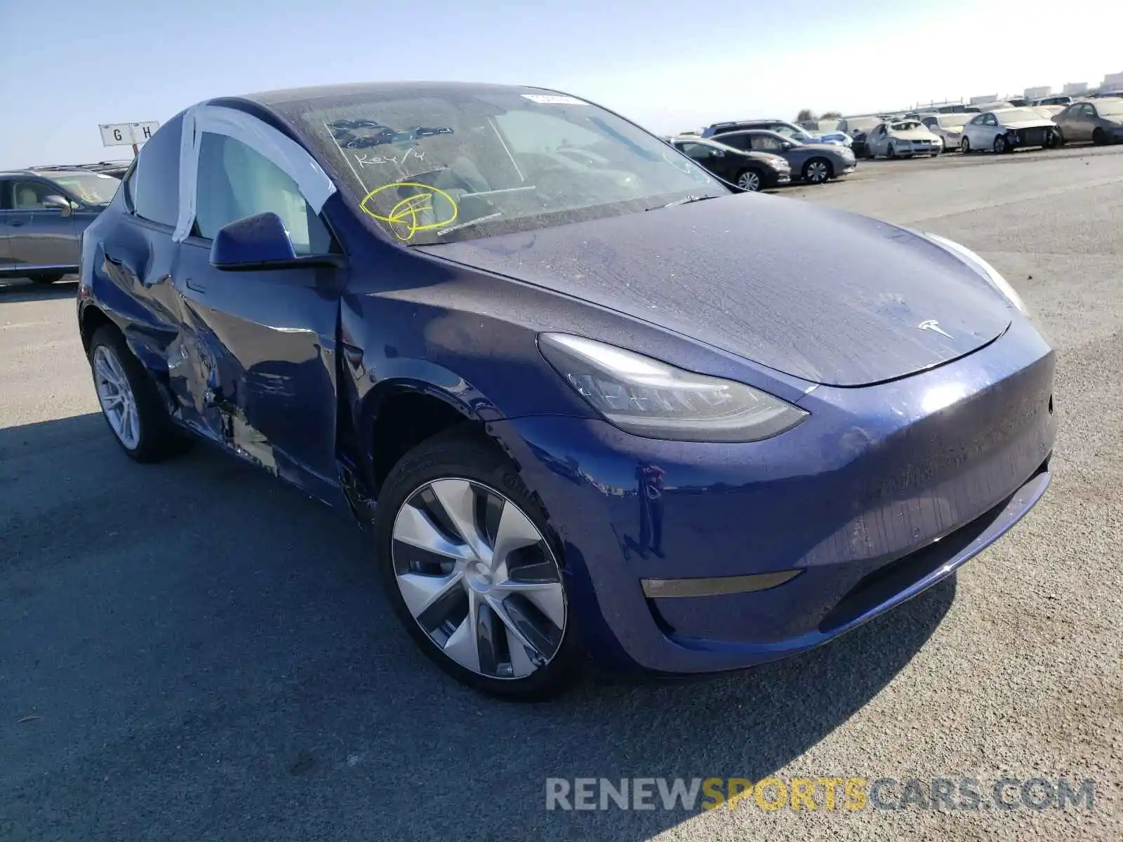 1 Фотография поврежденного автомобиля 5YJYGDEE4MF215091 TESLA MODEL Y 2021