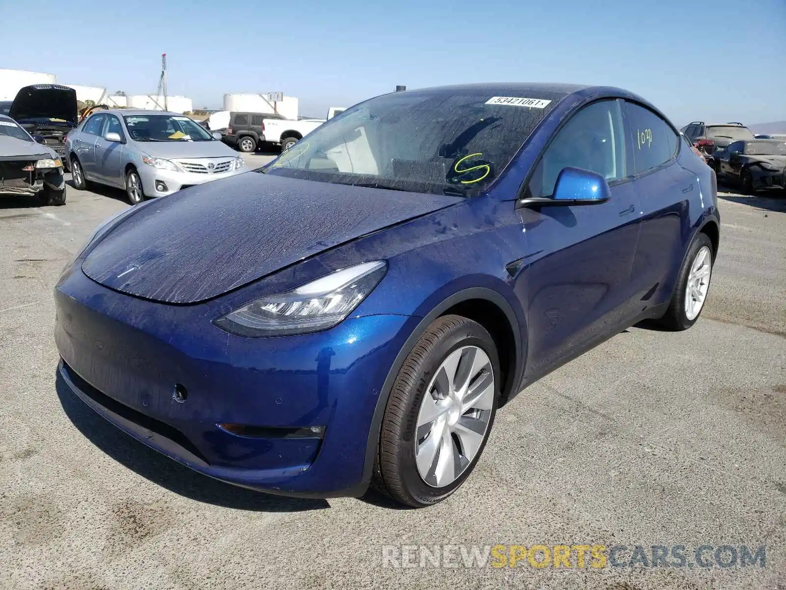 2 Фотография поврежденного автомобиля 5YJYGDEE4MF215091 TESLA MODEL Y 2021