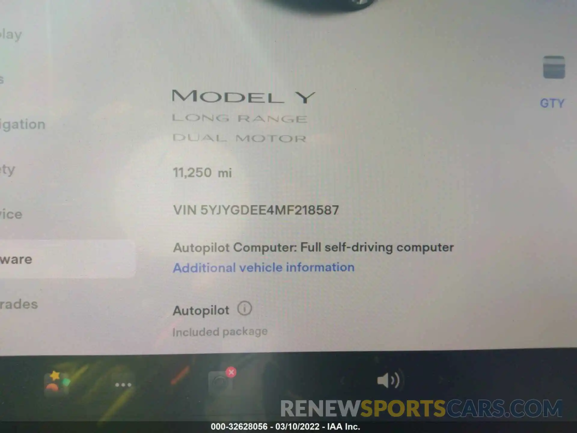 7 Фотография поврежденного автомобиля 5YJYGDEE4MF218587 TESLA MODEL Y 2021