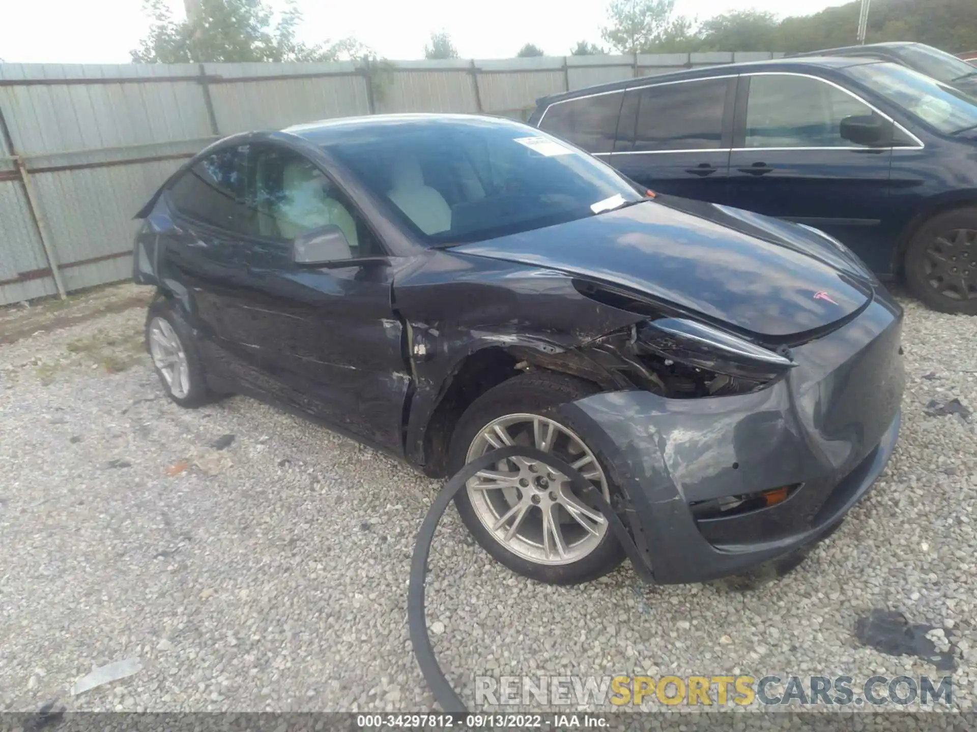 1 Photograph of a damaged car 5YJYGDEE4MF224549 TESLA MODEL Y 2021