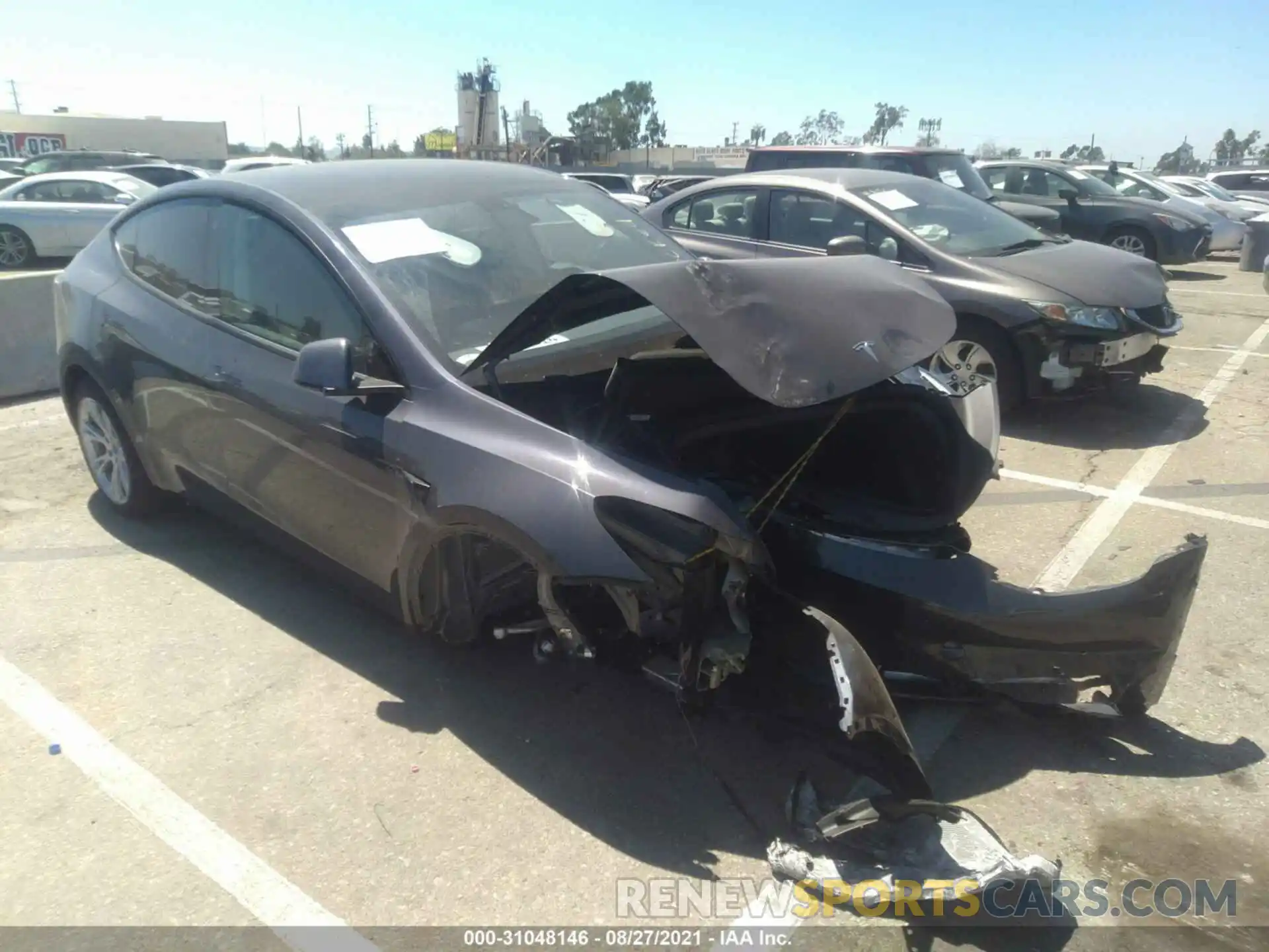 1 Photograph of a damaged car 5YJYGDEE4MF229038 TESLA MODEL Y 2021