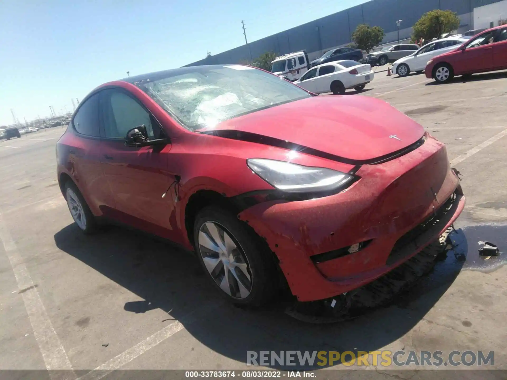 1 Photograph of a damaged car 5YJYGDEE4MF239469 TESLA MODEL Y 2021