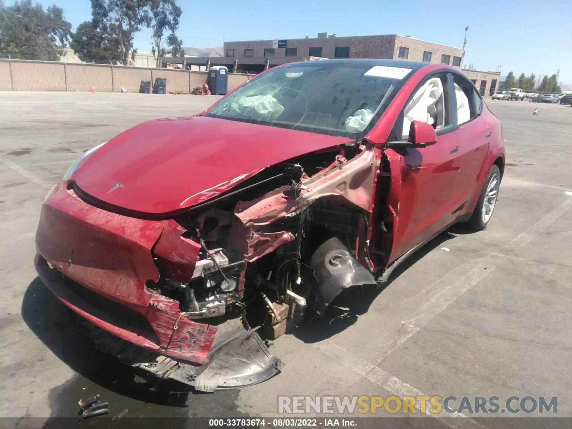 2 Photograph of a damaged car 5YJYGDEE4MF239469 TESLA MODEL Y 2021