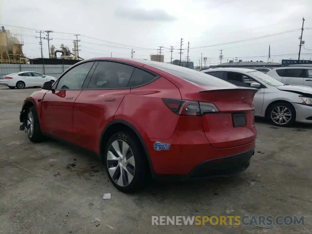 3 Фотография поврежденного автомобиля 5YJYGDEE4MF241481 TESLA MODEL Y 2021