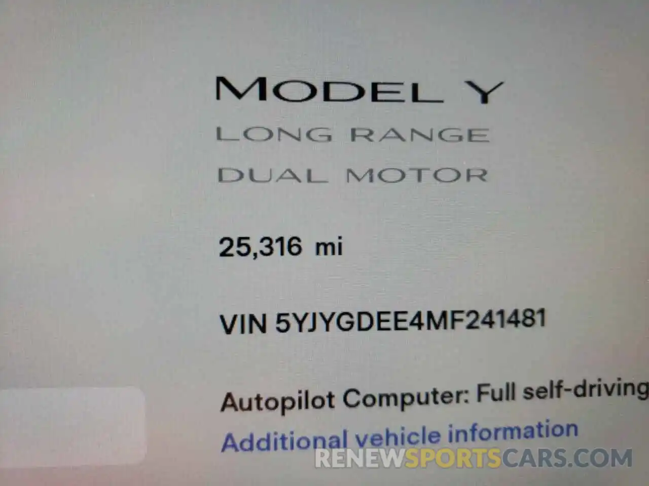 8 Photograph of a damaged car 5YJYGDEE4MF241481 TESLA MODEL Y 2021