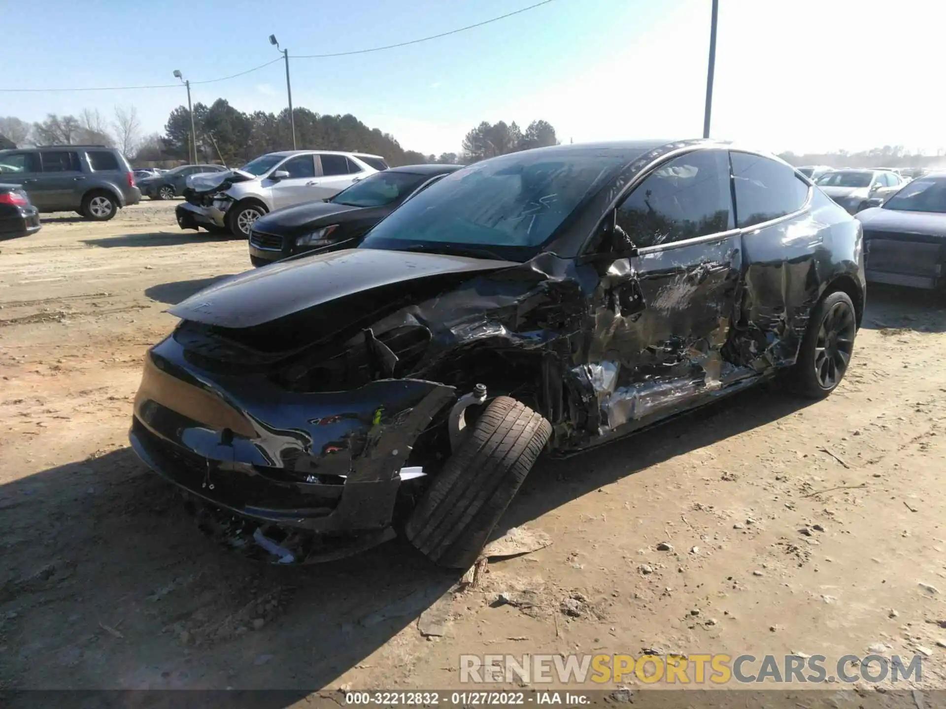 2 Photograph of a damaged car 5YJYGDEE4MF256790 TESLA MODEL Y 2021