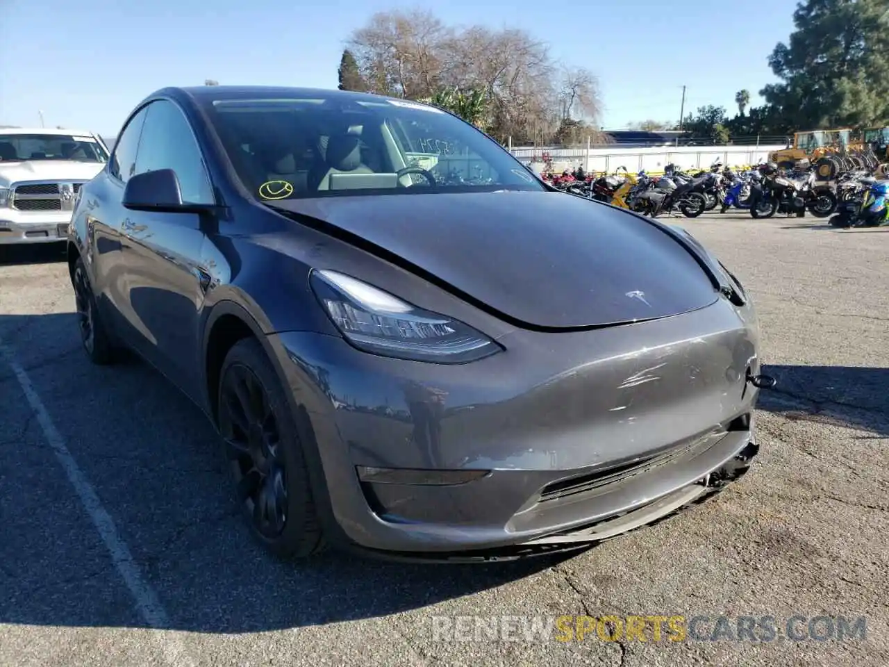 1 Photograph of a damaged car 5YJYGDEE4MF274576 TESLA MODEL Y 2021