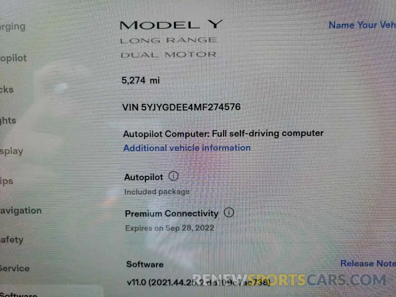 8 Photograph of a damaged car 5YJYGDEE4MF274576 TESLA MODEL Y 2021