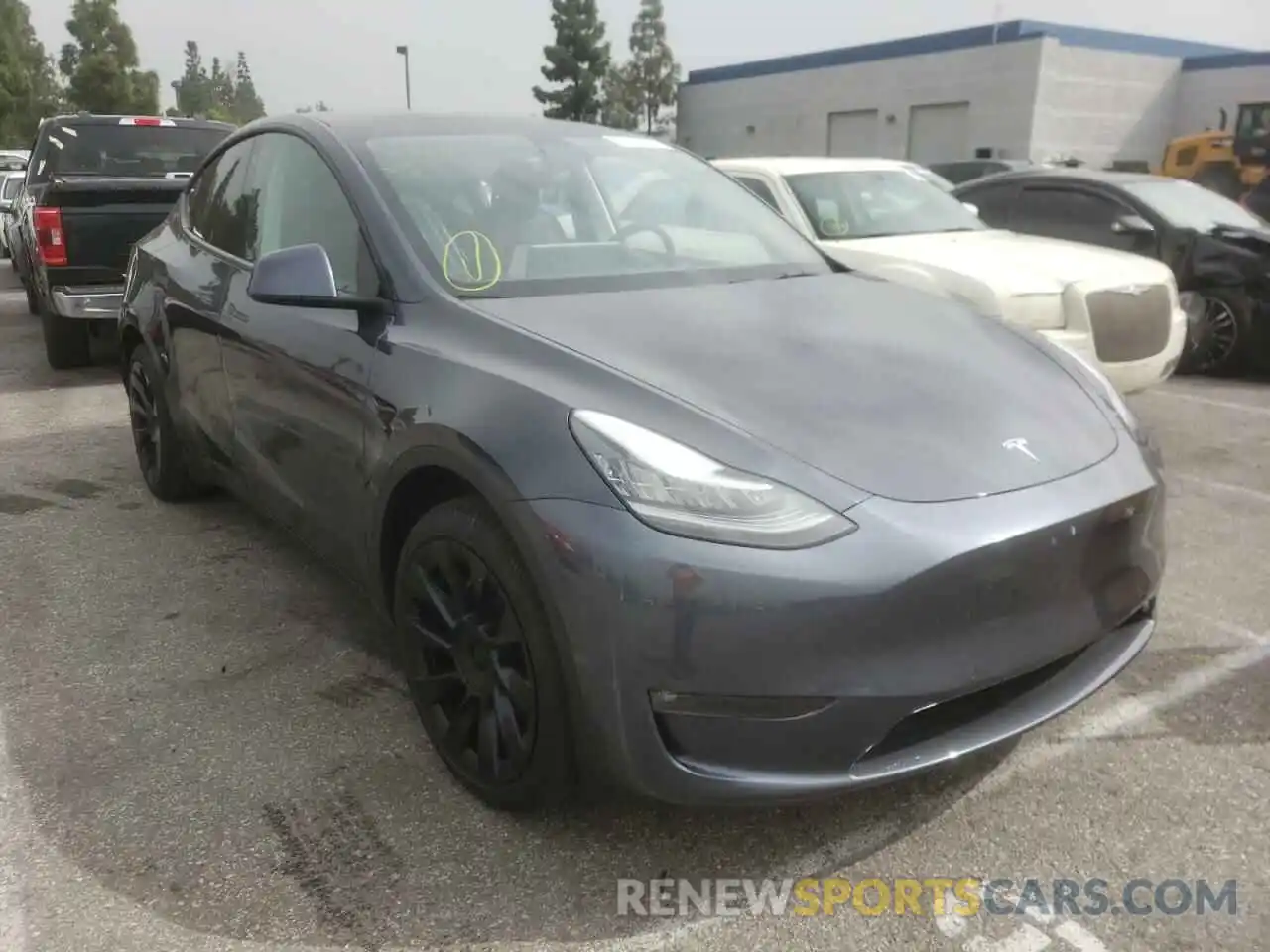 1 Photograph of a damaged car 5YJYGDEE4MF278563 TESLA MODEL Y 2021