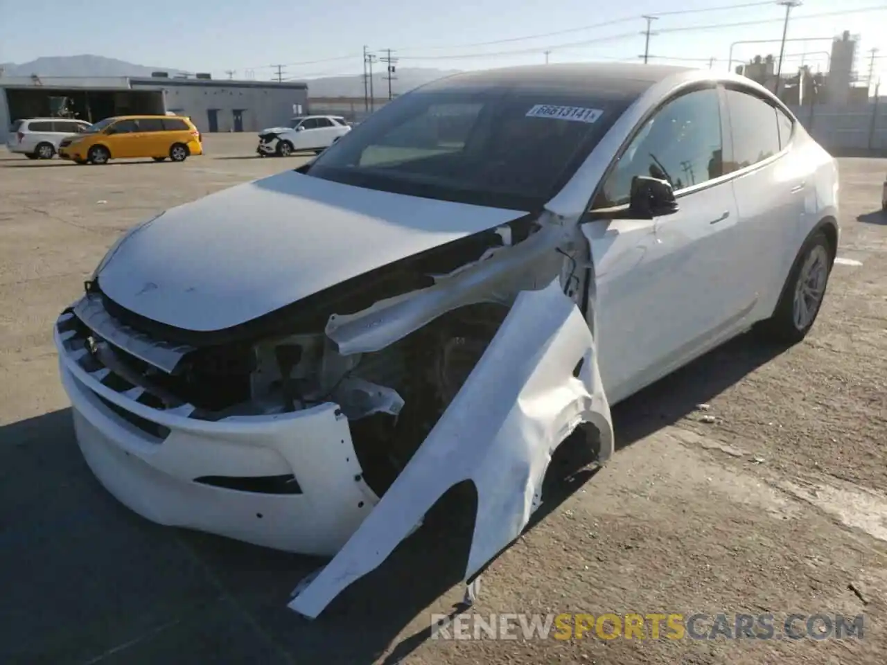 2 Photograph of a damaged car 5YJYGDEE4MF286503 TESLA MODEL Y 2021