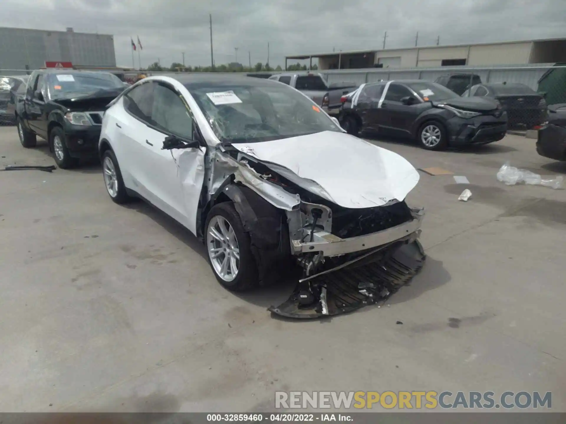 1 Photograph of a damaged car 5YJYGDEE4MF306720 TESLA MODEL Y 2021