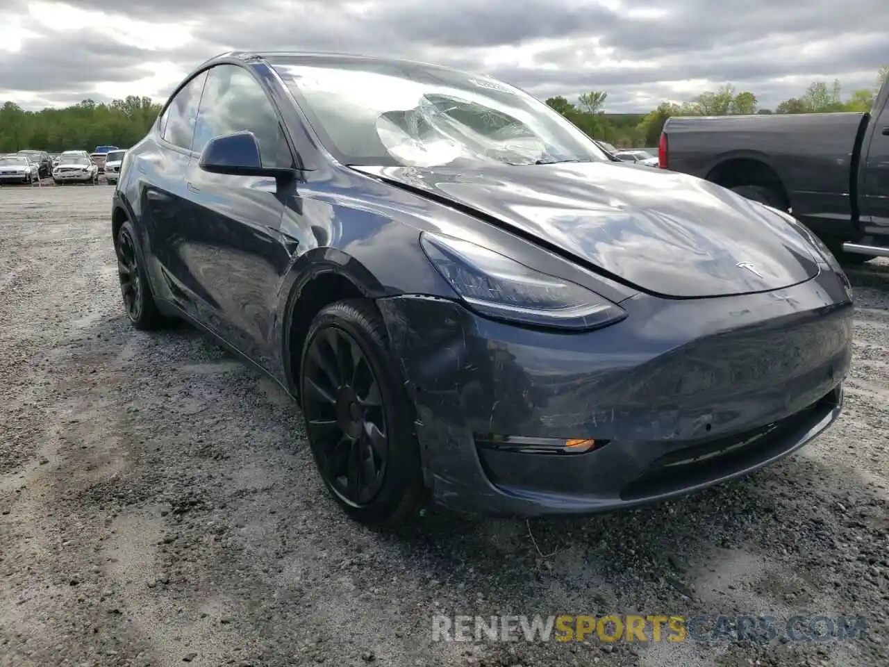 1 Photograph of a damaged car 5YJYGDEE5MF062186 TESLA MODEL Y 2021