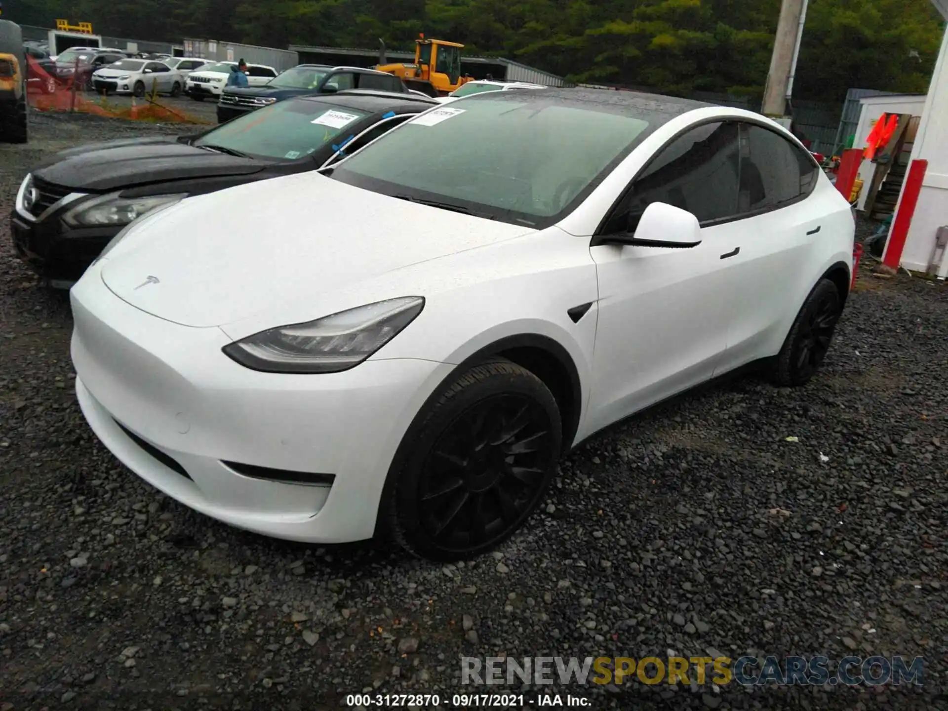 2 Photograph of a damaged car 5YJYGDEE5MF062303 TESLA MODEL Y 2021