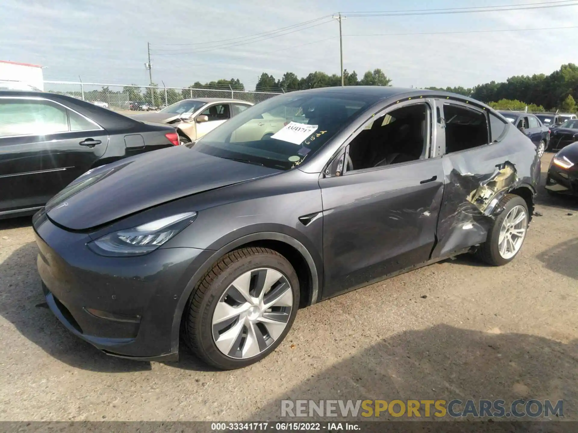 2 Фотография поврежденного автомобиля 5YJYGDEE5MF063080 TESLA MODEL Y 2021