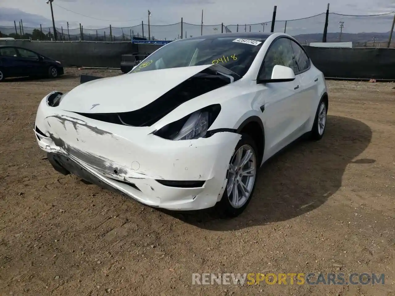 2 Photograph of a damaged car 5YJYGDEE5MF073480 TESLA MODEL Y 2021