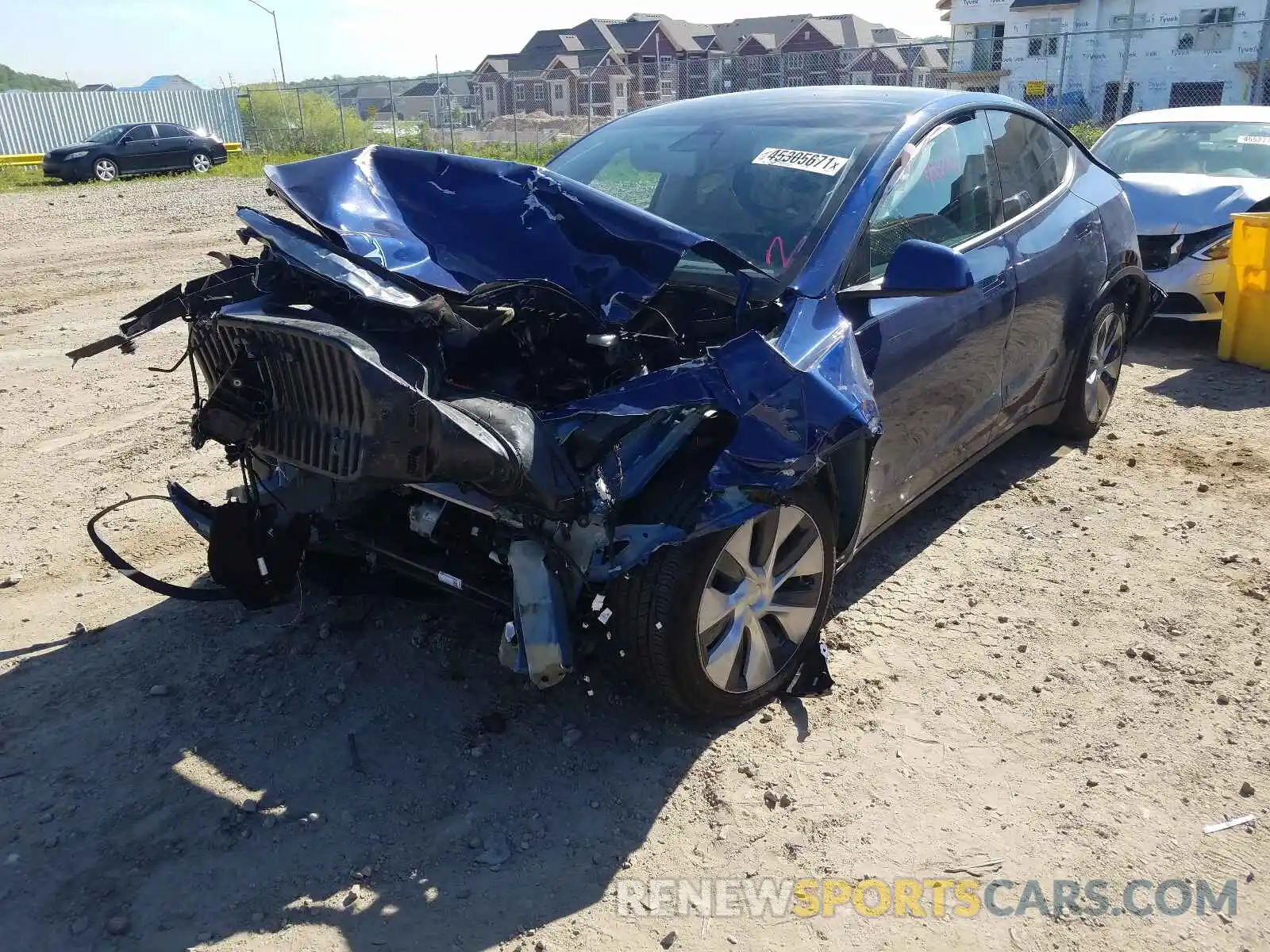 2 Фотография поврежденного автомобиля 5YJYGDEE5MF075763 TESLA MODEL Y 2021