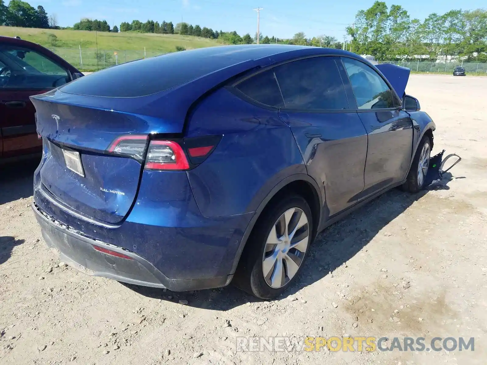 4 Фотография поврежденного автомобиля 5YJYGDEE5MF075763 TESLA MODEL Y 2021