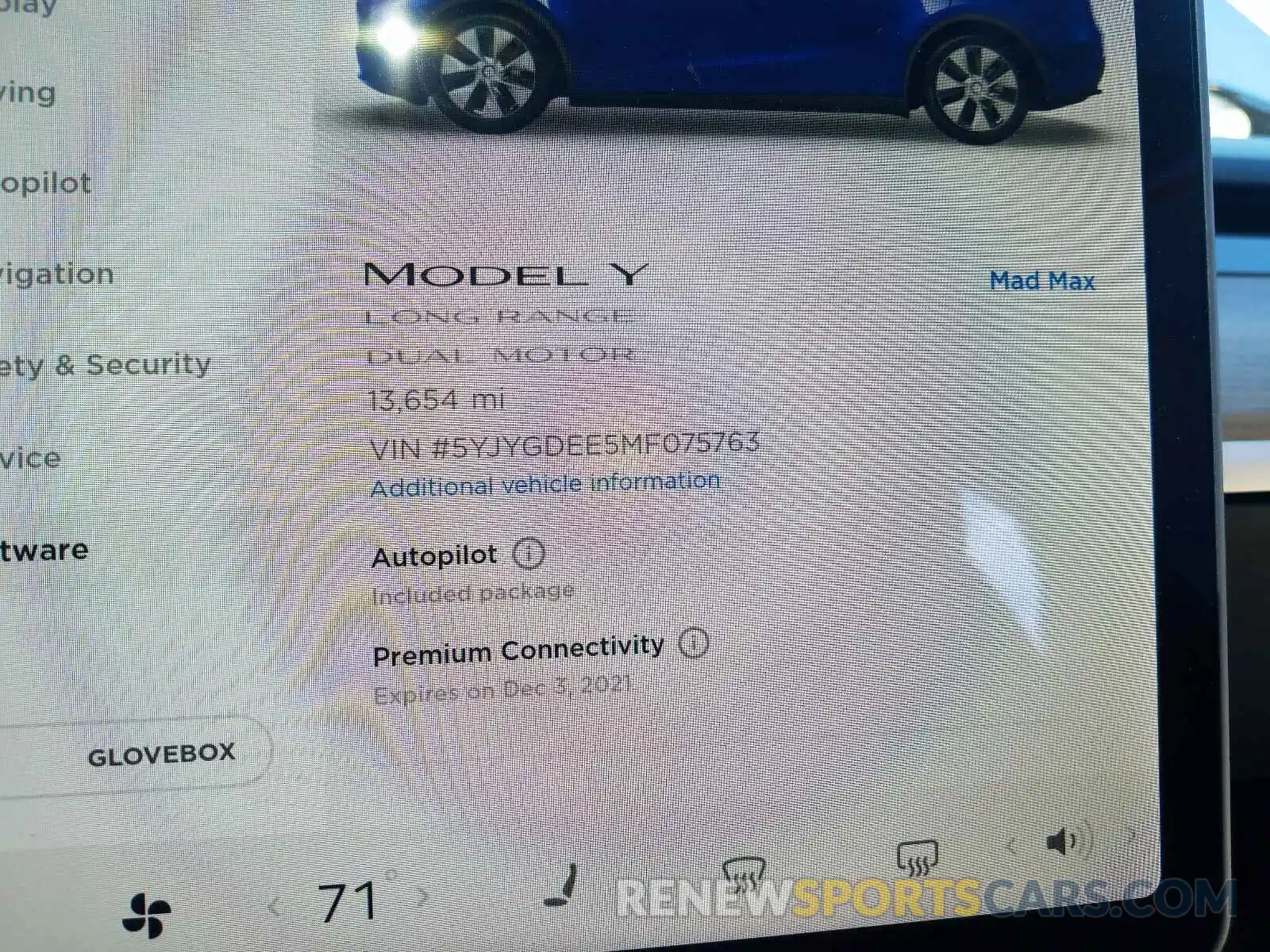 8 Фотография поврежденного автомобиля 5YJYGDEE5MF075763 TESLA MODEL Y 2021