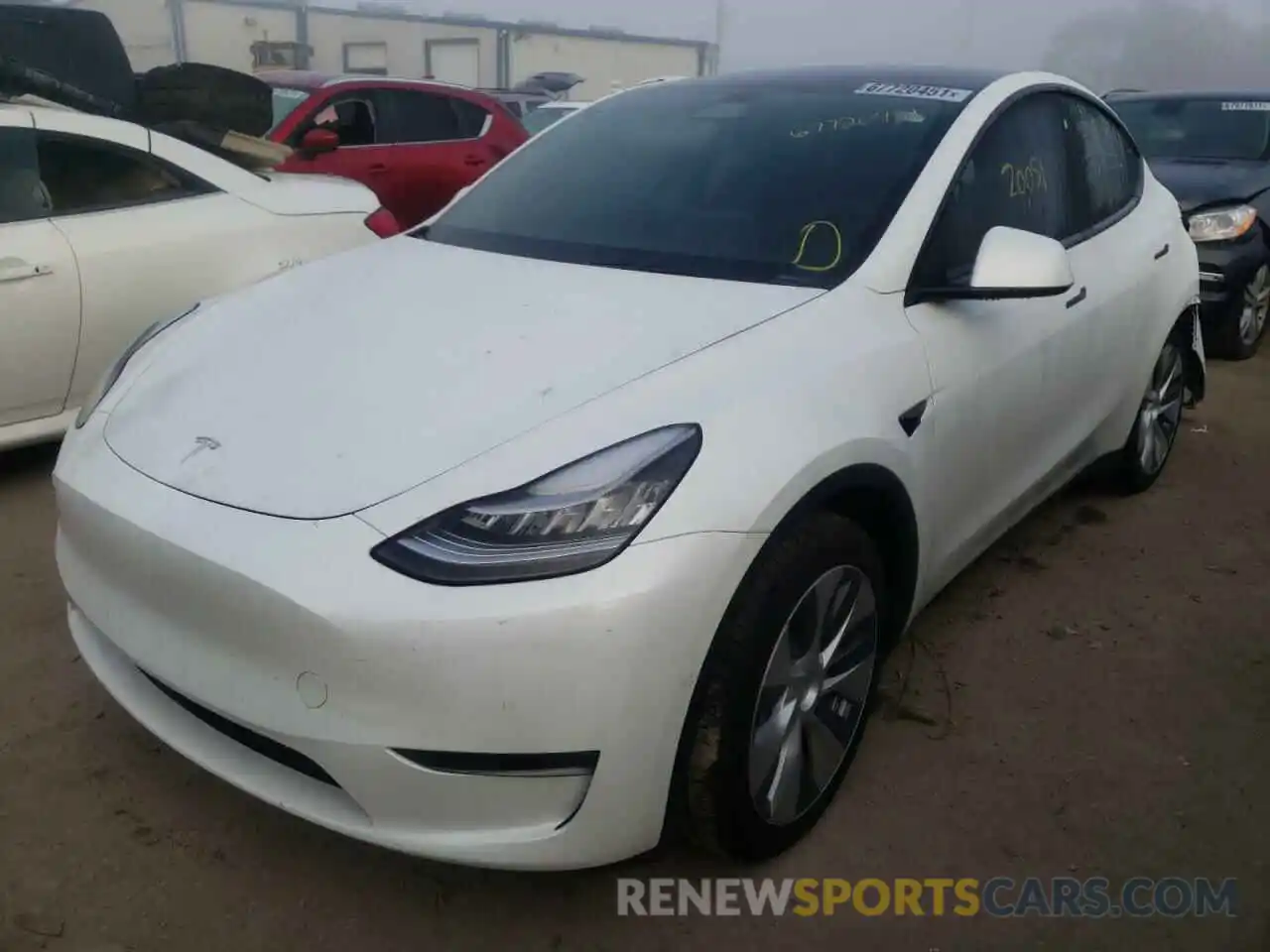 2 Photograph of a damaged car 5YJYGDEE5MF077674 TESLA MODEL Y 2021