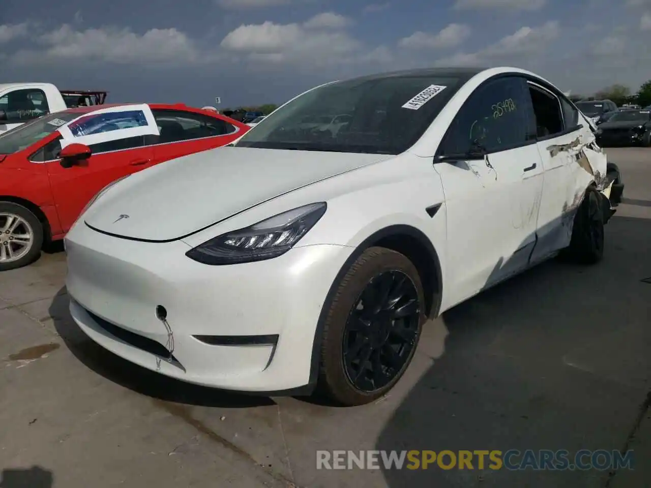 2 Фотография поврежденного автомобиля 5YJYGDEE5MF080462 TESLA MODEL Y 2021