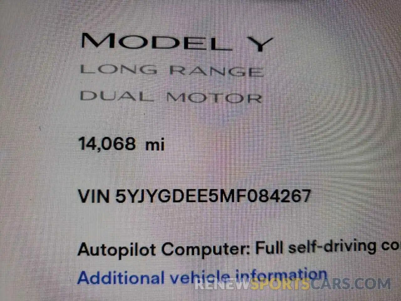 8 Photograph of a damaged car 5YJYGDEE5MF084267 TESLA MODEL Y 2021