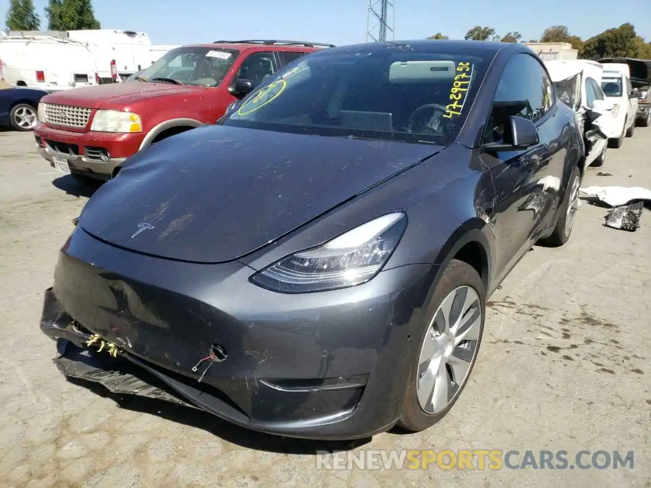 2 Фотография поврежденного автомобиля 5YJYGDEE5MF086116 TESLA MODEL Y 2021