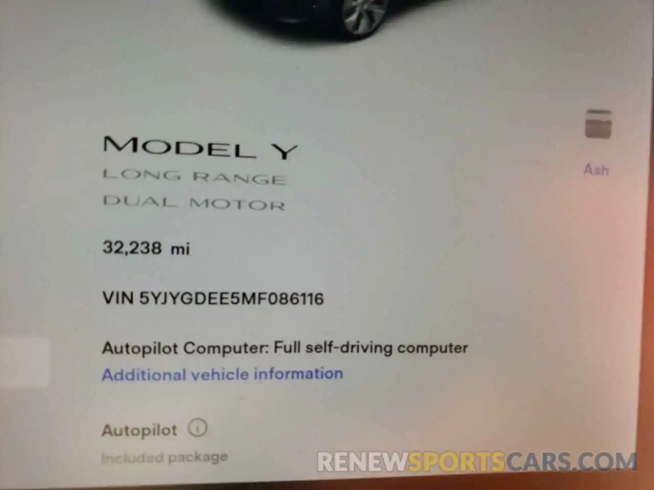 8 Фотография поврежденного автомобиля 5YJYGDEE5MF086116 TESLA MODEL Y 2021