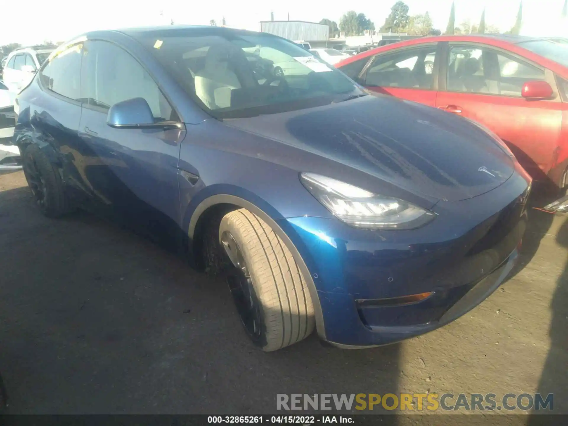 1 Фотография поврежденного автомобиля 5YJYGDEE5MF089159 TESLA MODEL Y 2021