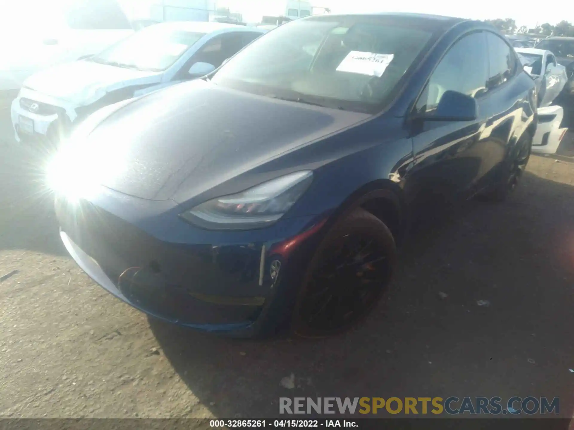 2 Фотография поврежденного автомобиля 5YJYGDEE5MF089159 TESLA MODEL Y 2021