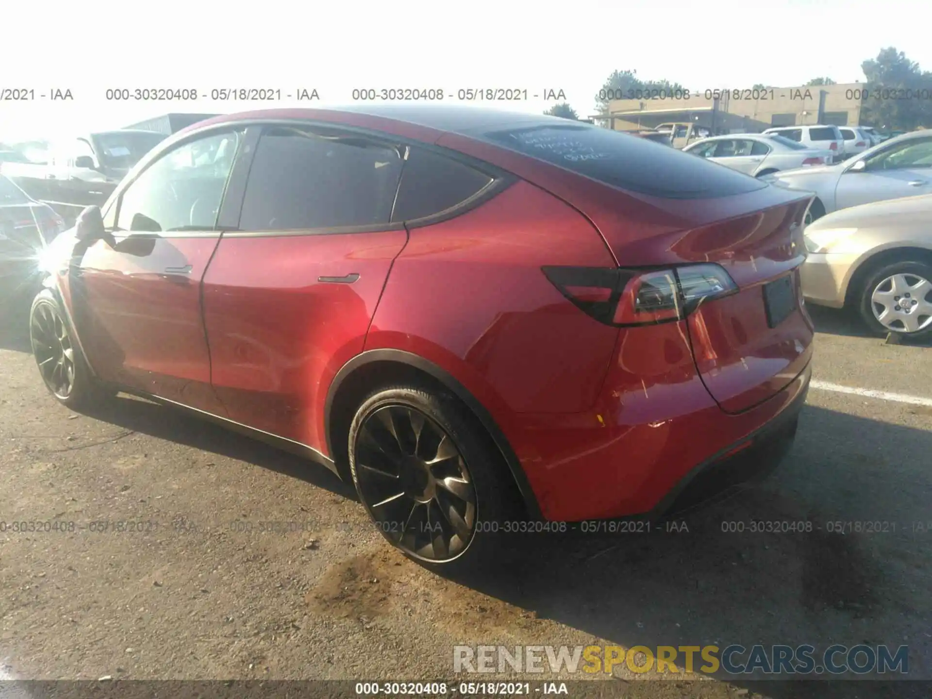 3 Фотография поврежденного автомобиля 5YJYGDEE5MF089789 TESLA MODEL Y 2021