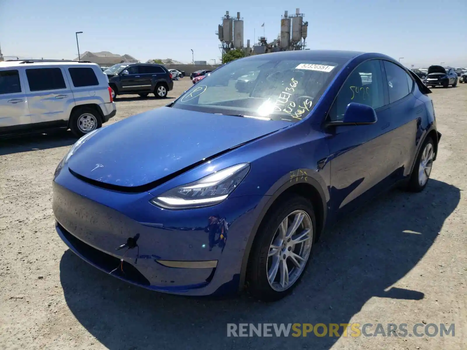 2 Photograph of a damaged car 5YJYGDEE5MF092336 TESLA MODEL Y 2021