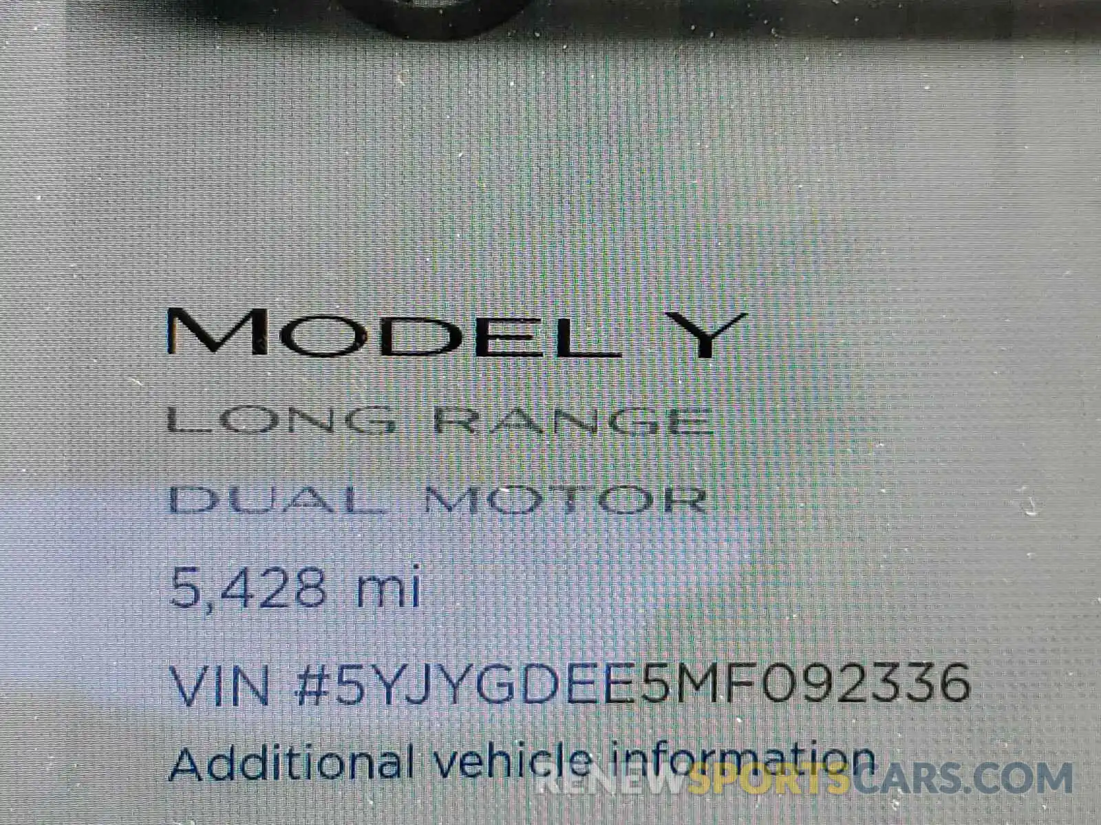 8 Photograph of a damaged car 5YJYGDEE5MF092336 TESLA MODEL Y 2021