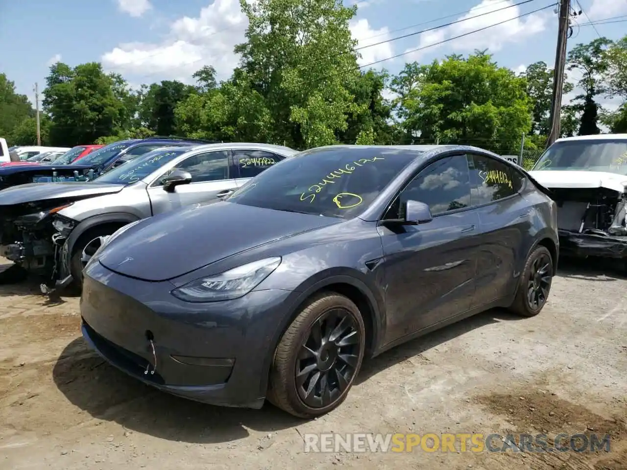 2 Photograph of a damaged car 5YJYGDEE5MF115324 TESLA MODEL Y 2021