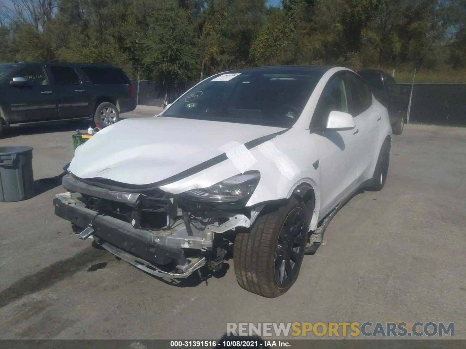 2 Photograph of a damaged car 5YJYGDEE5MF115422 TESLA MODEL Y 2021