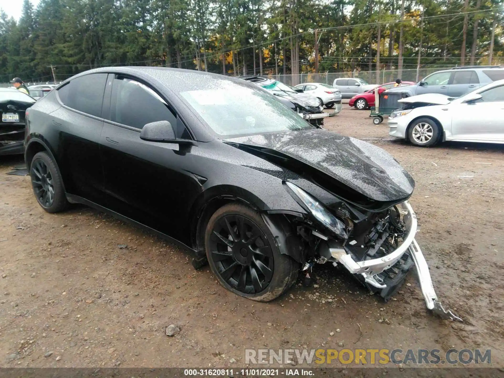 1 Photograph of a damaged car 5YJYGDEE5MF129532 TESLA MODEL Y 2021