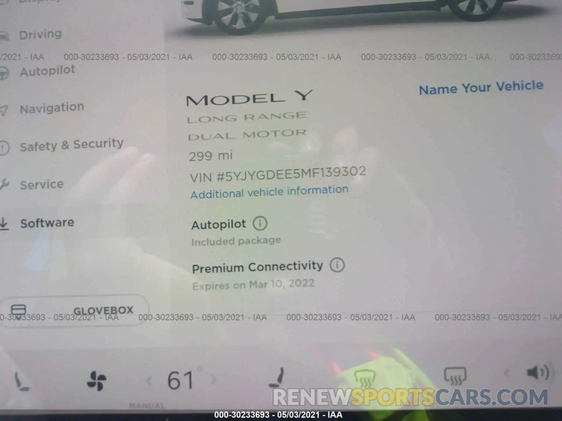 7 Photograph of a damaged car 5YJYGDEE5MF139302 TESLA MODEL Y 2021