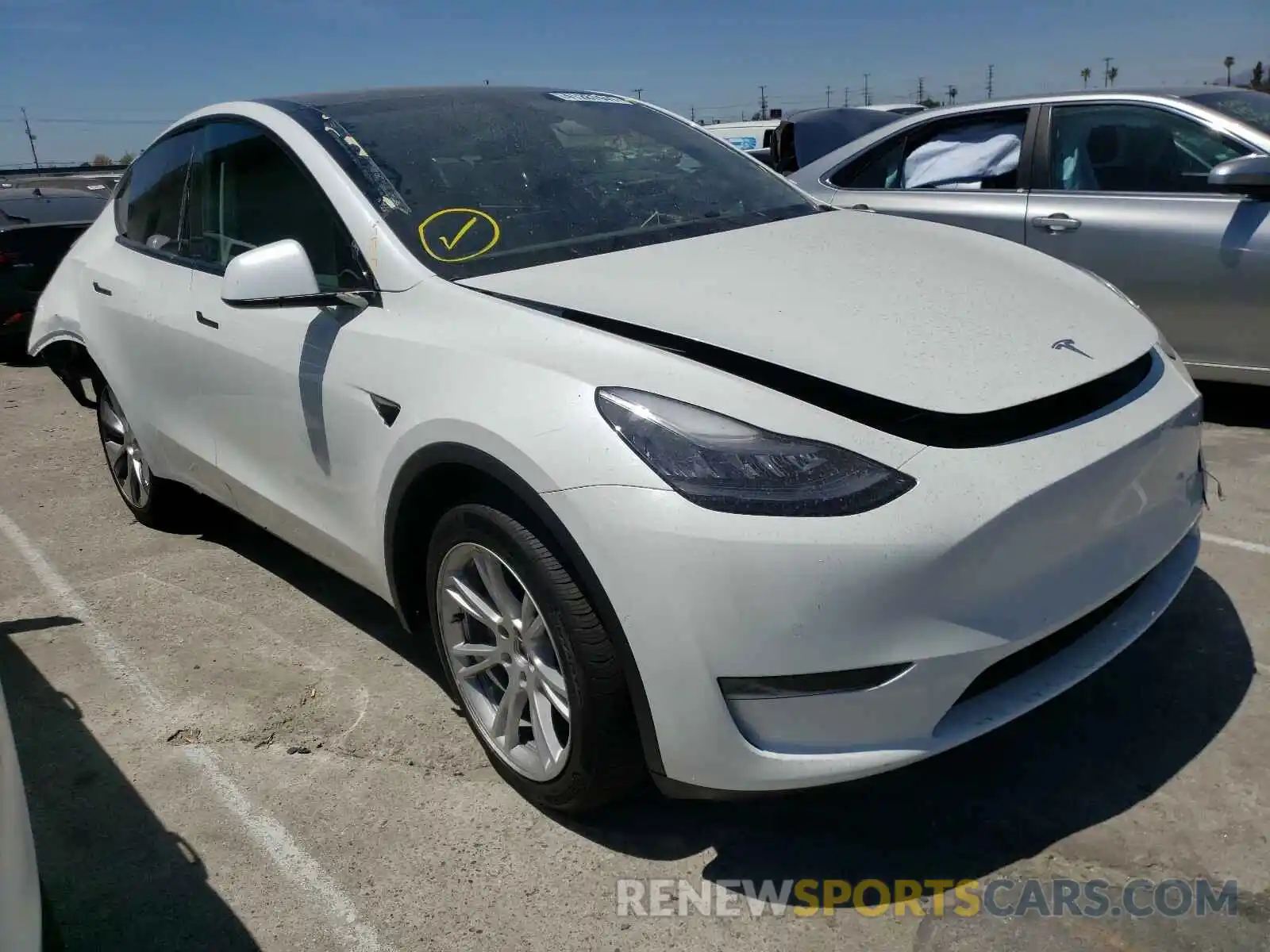 1 Фотография поврежденного автомобиля 5YJYGDEE5MF149635 TESLA MODEL Y 2021