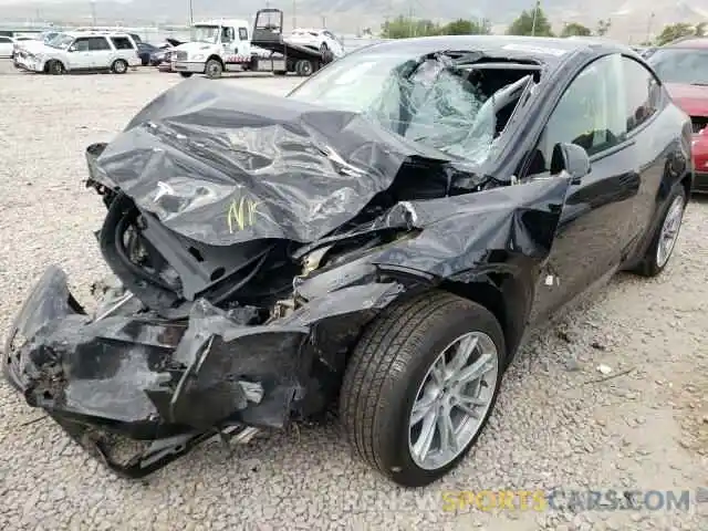 2 Photograph of a damaged car 5YJYGDEE5MF153734 TESLA MODEL Y 2021