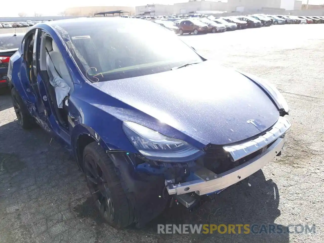 1 Photograph of a damaged car 5YJYGDEE5MF158223 TESLA MODEL Y 2021