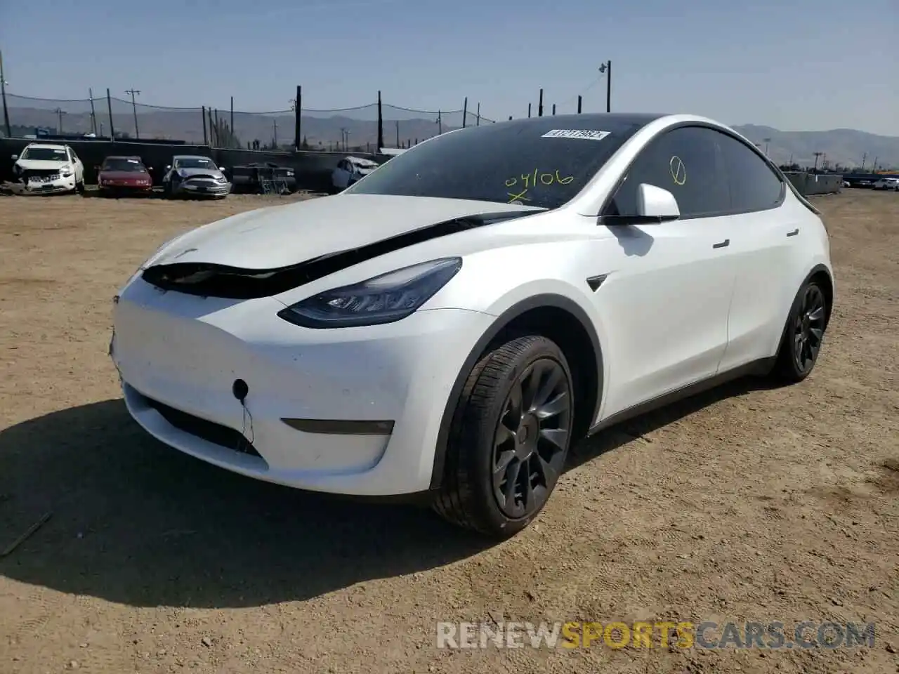 2 Фотография поврежденного автомобиля 5YJYGDEE5MF161140 TESLA MODEL Y 2021