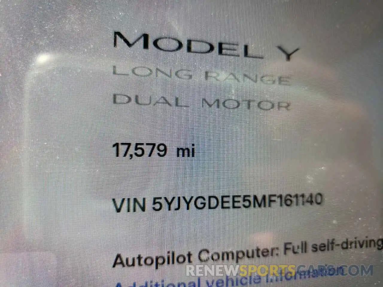 8 Фотография поврежденного автомобиля 5YJYGDEE5MF161140 TESLA MODEL Y 2021